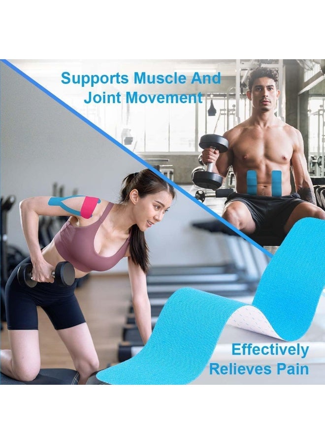 OSHIMA 40 Pcs Kinesiology Tape, Waterproof Sports Physio Tape, Muscle Support, Muscle Support, Fitness Running Tennis Swimming, Exercise, Pain Relief, Waterproof Adhesive for Sports & Injury Recovery - Image 5